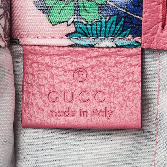 Gucci Monte Carlo Floral Logo Print Tote Rose Pink - Picture 10 of 11